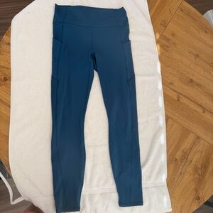 Fabletics PureLuxe Blue Leggings with pockets
